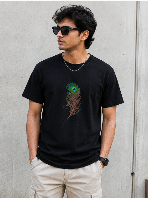 Krishna Printed Round Neck T-Shirt
